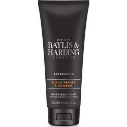 Baylis & Harding Plaukų ir kūno prausiklis vyrams Black Pepper & Ginseng Hair & Body Wash