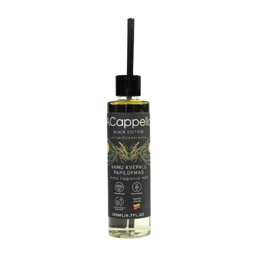 Acappella Namų kvapo papildymas Black Edition Vetiver & Cedarwood Refill