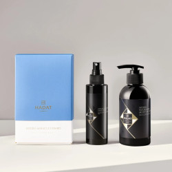 Hadat Cosmetics Pažeistiems plaukams šampūno ir serumo rinkinys Hydro Miracle Combo