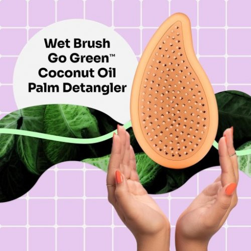 WetBrush Delne telpantis šepetys su arbatmedžių aliejumi Go Green Palm