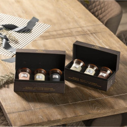 WoodWick Žvakių rinkinys dovanų dėžutėje Mini Core Evening Onyx, Solar Ylang, Coastal Sunset Gift Set