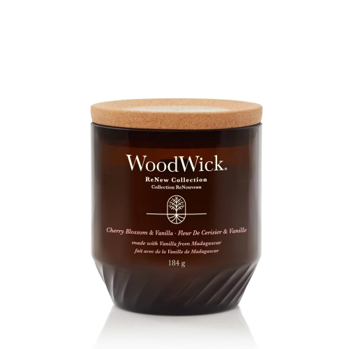 WoodWick Kvapni žvakė Cherry Blossom & Vanilla Candle Renew Collection