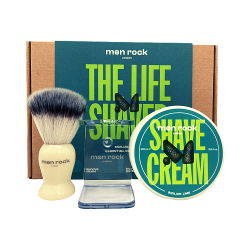 Men Rock Skutimosi priemonių rinkinys The Life Shaver Sicilian Lime Essential Shaving Kit