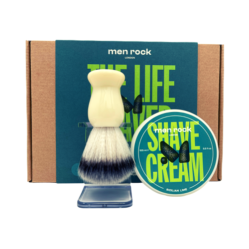 Men Rock Skutimosi priemonių rinkinys The Life Shaver Sicilian Lime Essential Shaving Kit