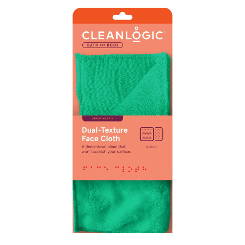 Cleanlogic Veido šluostė Sensitive Skin Dual-Texture Face Cloth