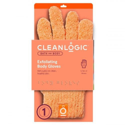 Cleanlogic Šveičiamosios kūno pirštinės Bath & Body Exfoliating Body Gloves