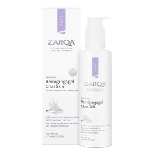 Zarqa Prausiklis į aknę linkusiai odai ZARQA Clear Skin Cleanser 200 ml