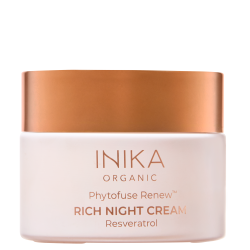 Inika Organic Naktinis Kremas sausai ir brandžiai odai Phytofuse Renew Rich Night Cream