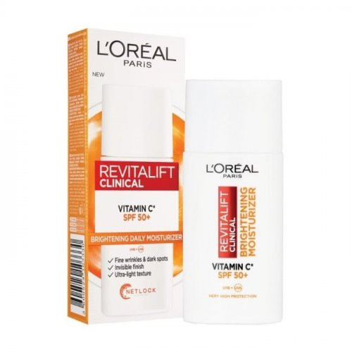 L'Oréal Paris Skaistinamasis veido kremas su SPF50 Revitalift Clinical Brightening Moisturizer