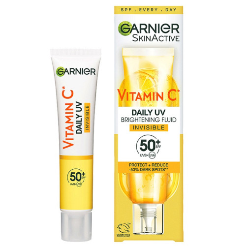 Garnier Dieninis veido fluidas Vitamin C Daily UV Fluid SPF50+ Invisible