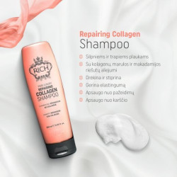 Rich Kolagenu praturtintas atkuriamasis plaukų šampūnas Pure Luxury Repairing Collagen Shampoo