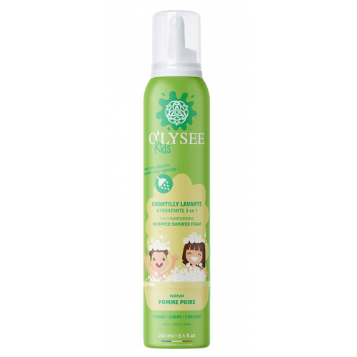 O’LYSEE Dušo putos vaikams Kids 3 in 1 Moisturizing Whipped Shower Foam Apple and Pear