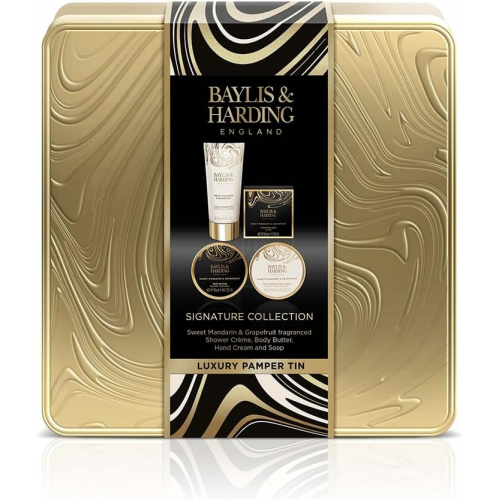 Baylis & Harding Kūno priežiūros priemonių rinkinys Sweet Mandarin & Grapefruit Luxury Bathing Tin Gift Set