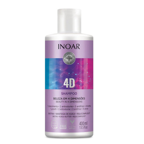 INOAR 4D Shampoo - 4 dimensijų šampūnas 400 ml