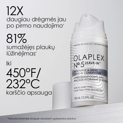 Olaplex No.5 Nenuplaunamas drėkinamasis ir atkuriamasis kondicionierius Leave-In Moisturize & Mend Leave-In Conditioner