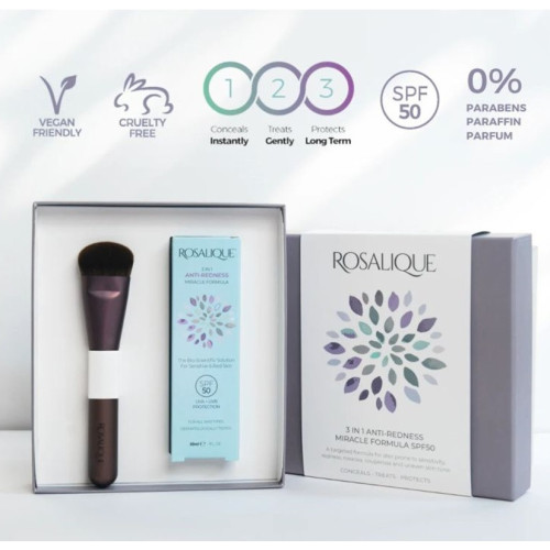 Rosalique Veido priežiūros rikinys raustančiai veido odai 3 in 1 Anti-Redness Gift Set