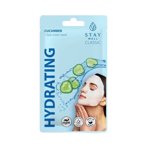 STAY WELL Drėkinanti veido kaukė Classic Mask Hydrating Cucumber