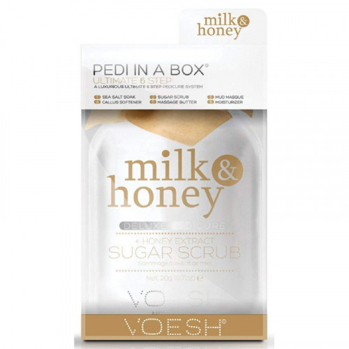 VOESH Pėdų procedūra su pienu ir medumi Ultimate 6 Steps Pedi In A Box 6 in 1 Milk And Honey