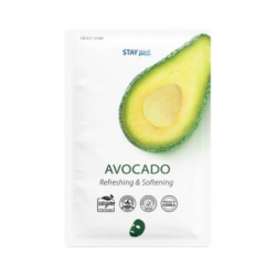 STAY WELL Climate Neutral Refreshing & Softening Sheet Mask Avocado Gaivinanti ir minkštinanti veido kaukė