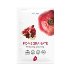 STAY WELL Maitinanti ir šviesinanti veido kaukė Climate Neutral Nourishing & Brightening Sheet Mask Pomegranat