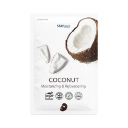 STAY WELL Drėkinanti ir atjauninanti veido kaukė Climate Neutral Moisturizing & Rejuvenating Sheet Mask Coconut