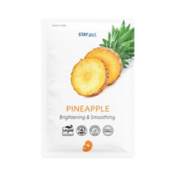 STAY WELL Šviesinanti ir švelninanti veido kaukė Climate Neutral Brightening & Smoothing Sheet Mask Pineapple