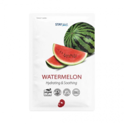 STAY WELL Drėkinanti ir raminanti veido kaukė Climate Neutral Hydrating & Soothing Sheet Mask Watermelon