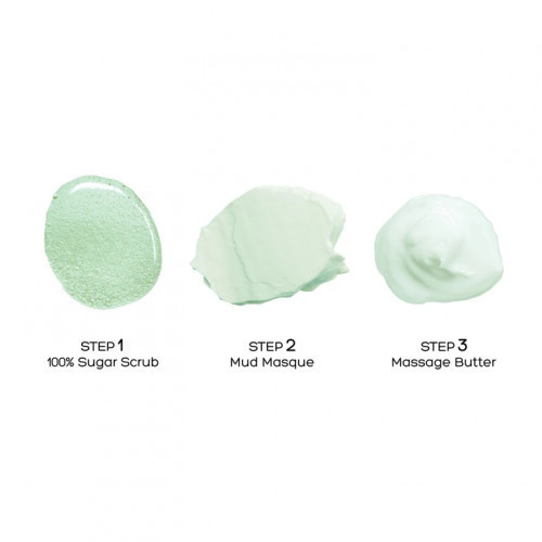 VOESH Procedūra pėdoms Waterless Pedi In A Box 3in1 Green Tea Extract