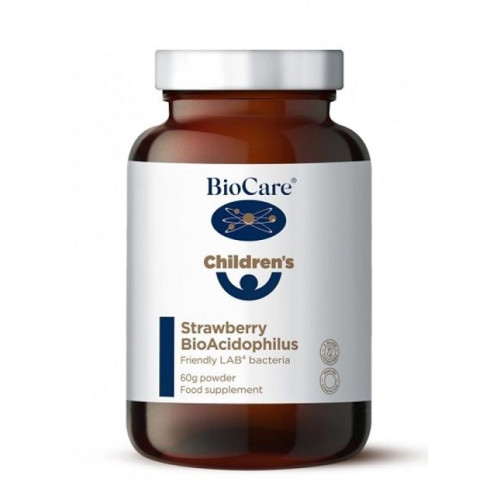 Biocare Gyvosios Bakterijos Su Braškių Skoniu Strawberry Acidophilus Live Bacteria