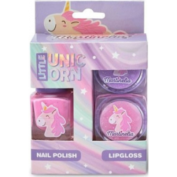 Martinelia Nagų lako ir lūpų blizgesio rinkinys vaikams Little Unicorn Mini Set Trio Nail Polish Lip Gloss