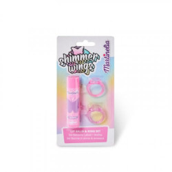 Martinelia Lūpų balzamo ir žiedų rinkinys vaikams Shimmer Wings Lip Balm & Ring Set