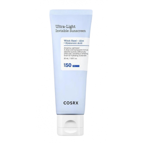 COSRX Lengvas nematomas apsauginis kremas nuo saulės su apsauga Ultra-Light Invisible Sunscreen SPF50 PA++++