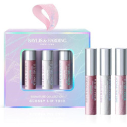 Baylis & Harding Lūpų blizgių rinkinys Jojoba, Vanilla & Almond Oil Glossy Lip Trio Gift Set