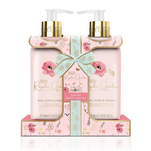 Baylis & Harding Rankų priežiūros rinkinys Royale Garden Rose, Poppy & Vanilla Luxury Hand Care Gift Set