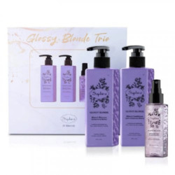 Saphira Plaukų priežiūros priemonių rinkinys šviesiems plaukams Glossy Blonde Trio Gift Set