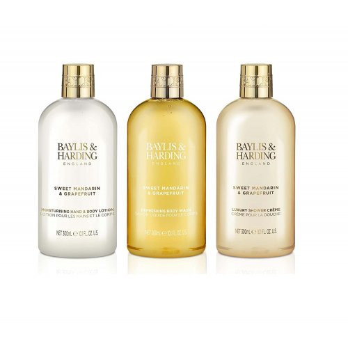 Baylis & Harding Prabangus kūno priežiūros priemonių rinkinys Sweet Mandarin & Grapefruit Luxury Bathing Essentials Gift Set