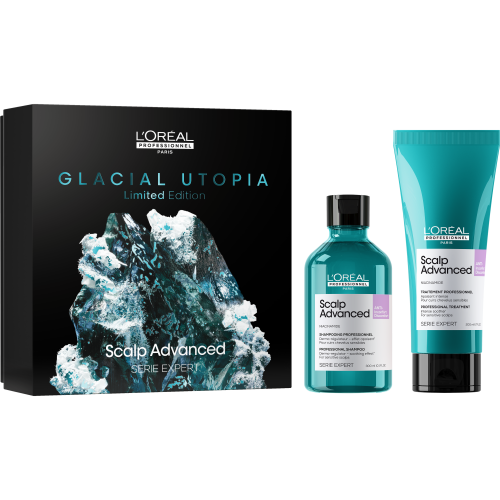 L'Oréal Professionnel Raminantis galvos odos priežiūros rinkinys Glacial Utopia Anti - Discomfort DUO