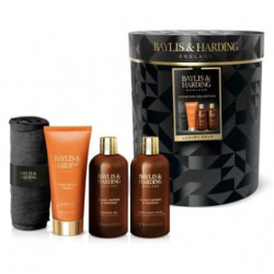 Baylis & Harding Veido ir kūno priežiūros dovanų rinkinys vyrams Black Pepper & Ginseng Men's Luxury Pamper Drum Gift Set