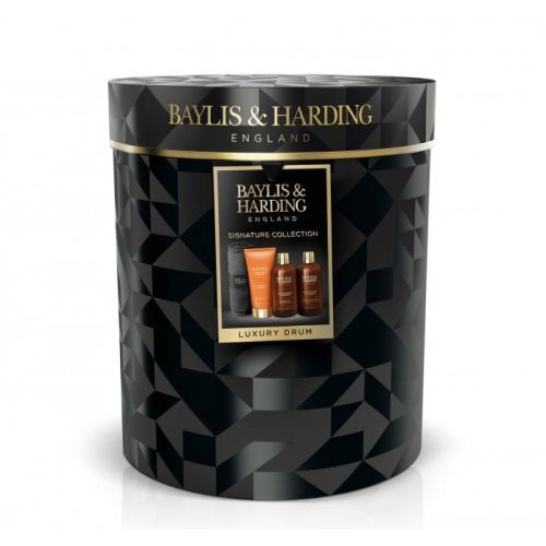 Baylis & Harding Veido ir kūno priežiūros dovanų rinkinys vyrams Black Pepper & Ginseng Men's Luxury Pamper Drum Gift Set