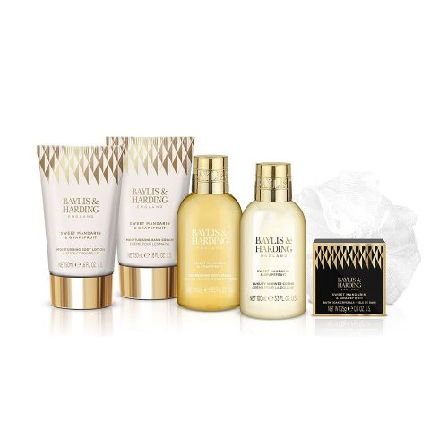 Baylis & Harding Kūno priežiūros dovanų rinkinys mini talpos Sweet Mandarin & Grapefruit Luxury Pamper Present Gift