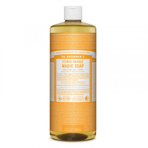Dr. Bronner's Ekologiškas kastilietiškas muilas Citrus-Orange Pure-Castile Liquid Soap