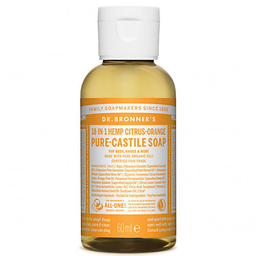 Dr. Bronner's Ekologiškas kastilietiškas muilas Citrus-Orange Pure-Castile Liquid Soap