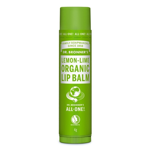 Dr. Bronner's Lūpų balzamas su citrinos ir laimų eteriniais aliejais Lemon Lime Organic Lip Balm