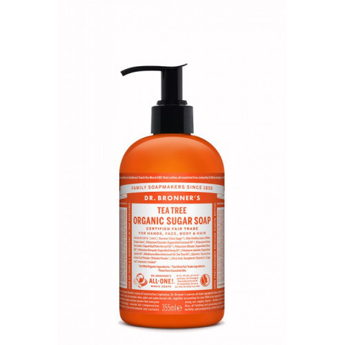 Dr. Bronner's Ekologiškas cukraus muilas su arbatmedžio eteriniu aliejumi Tea Tree Organic Sugar Soap