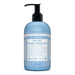 Dr. Bronner's Ekologiškas švelnus cukraus muilas kūdikiams be eterinių aliejų Baby Mild Unscented Organic Sugar Soap