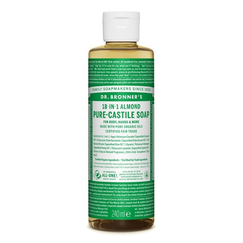 Dr. Bronner's Ekologiškas kastilietiškas muilas su natūraliu migdolų kvapu Dr. Bronner's Almond Pure-Castile Liquid Soap