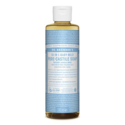 Dr. Bronner's Ekologiškas skystas švelnus muilas kūdikiams be eterinių aliejų Baby-Mild Unscented Pure-Castile Liquid Soap