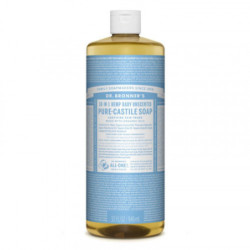 Dr. Bronner's Ekologiškas skystas švelnus muilas kūdikiams be eterinių aliejų Baby-Mild Unscented Pure-Castile Liquid Soap