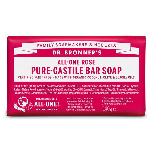 Dr. Bronner's Ekologiškas muilas su natūraliu rožių kvapu Rose Pure-Castile Bar Soap