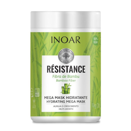 INOAR Resistance Fibra de Bambu Stiprinanti plaukų kaukė 